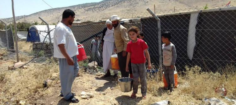 Ezidi displaced families in Mount Shingal camps face water shortages
