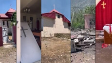حتى الكنيسة تدمرت<br>  الجيش التركي يهدد العوائل المسيحية في "آميدي".. العشرات نزحوا والمنازل احرقت