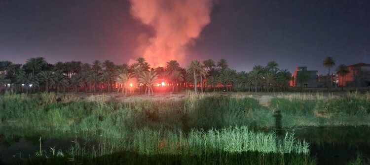 Fires devour Khanaqin palm trees