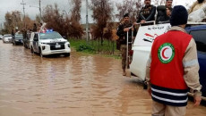 قطعت طريق تلعفر _ الموصل.. <br> الفيضانات تجبر 175 عائلة على ترك منازلها في نواحي تلعفر