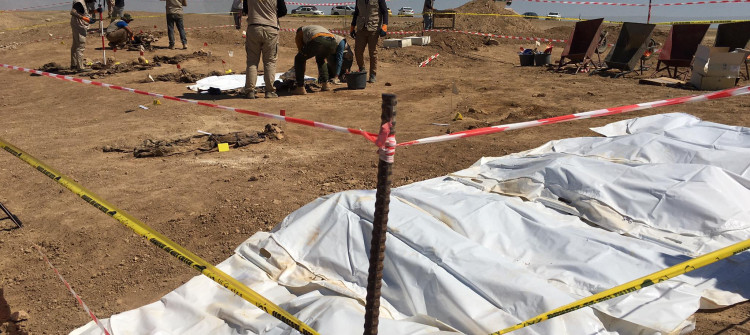 123 corps exhumed from 2 mass graves west of Mosul