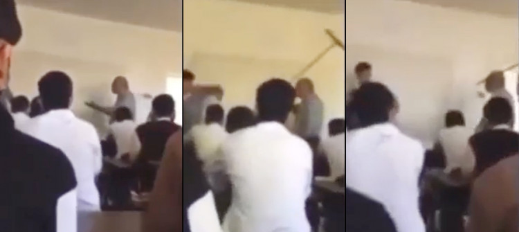 Kirkuk: Teacher beaten student by mop stick for laughing to be punished