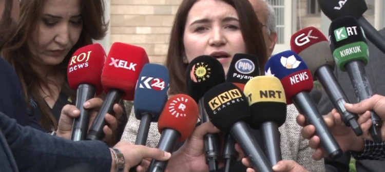 Women Rights Activists hand a petition signed by over 6,000 people to Kurdistan Region parliament